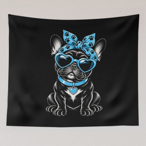 Item preview, Cute French Bulldog Sky Blue Sunglasses Gift designed and sold by Ultimate Threads.