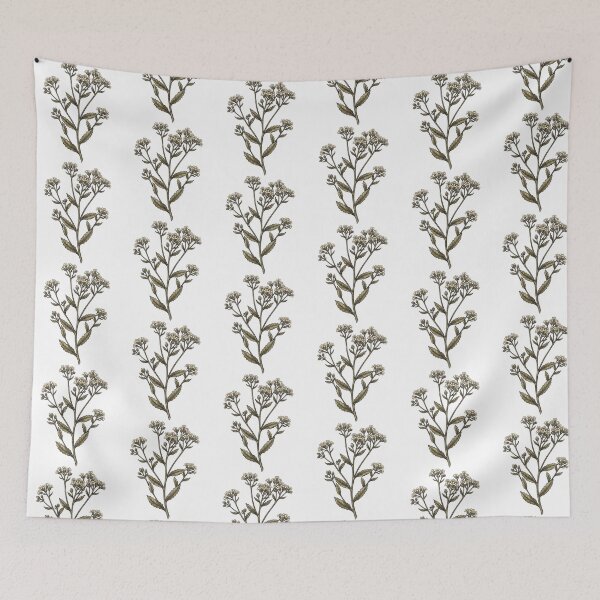 Item preview, Vintage Botanical White Wildflower Cottagecore Art designed and sold by PrintivoraHub.