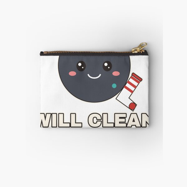 Item preview, Funny Robot Vacuum Sticker - Will Clean for Socks designed and sold by Cozy Pages Studio.