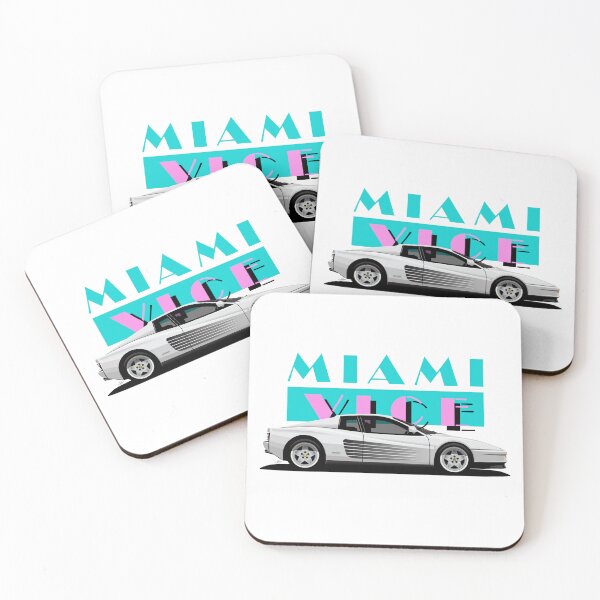 Item preview, Ferrari Testarossa Miami Vice Side illustration designed and sold by blackdogshop.