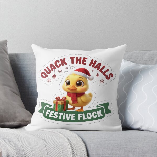 Item preview, Quack The Halls - Cute Christmas Duck Quote designed and sold by Thanat Studio.