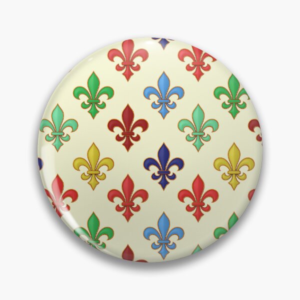 Aperçu de l'œuvre Couleurs de Noël Motif Fleur de Lys créée et vendue par PatternTitan.