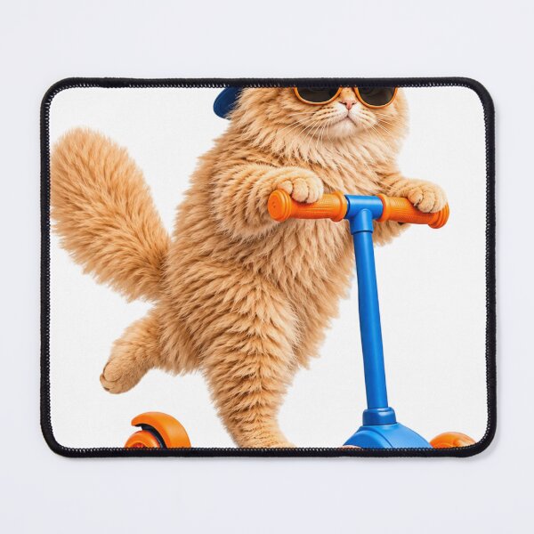 Item preview, Funny Kids Scooter Cat Design – 2 Wheels and 9 Lives, Cool Ginger Cat Riding a Colorful Children's Kick Scooter, Funny Cat Lover Gift designed and sold by LavIsInTheAir.