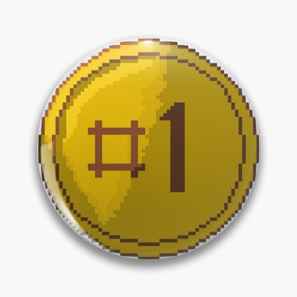 Item preview, Number One Gold Coin – Retro Pixel Art Champion designed and sold by FlatstudioArt.