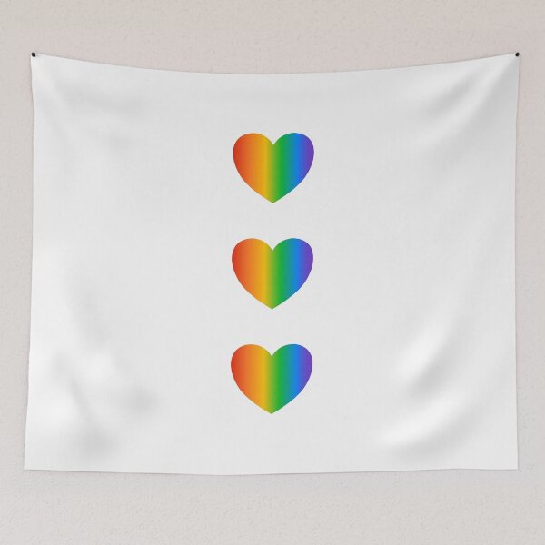 Item preview, Pride flag rainbow hearts designed and sold by Inspirationmotivation.