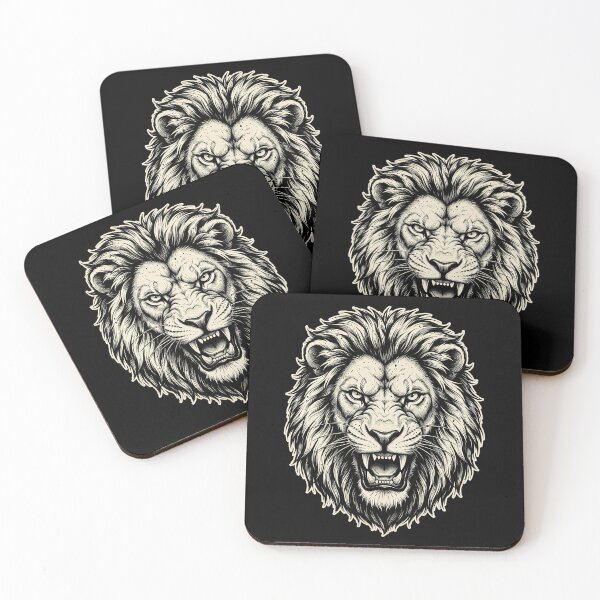 Item preview, Roaring Lion Face – Vintage Big Cat Illustration designed and sold by TOPOI.