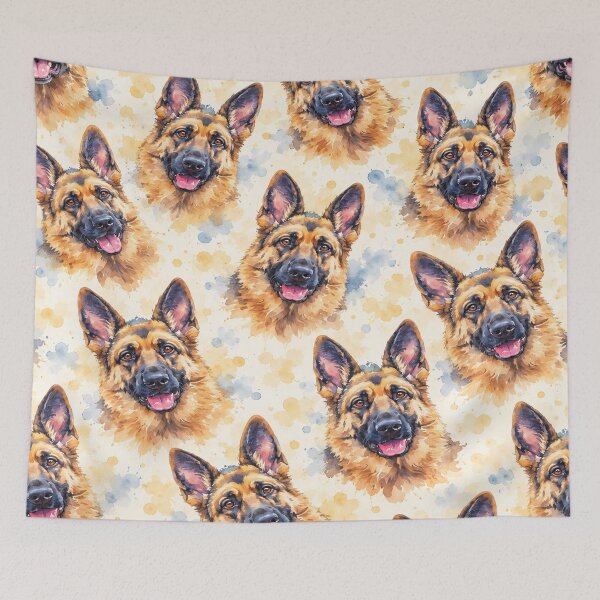 Item preview, German Shepherd Watercolor Pattern designed and sold by TheInkRaven.