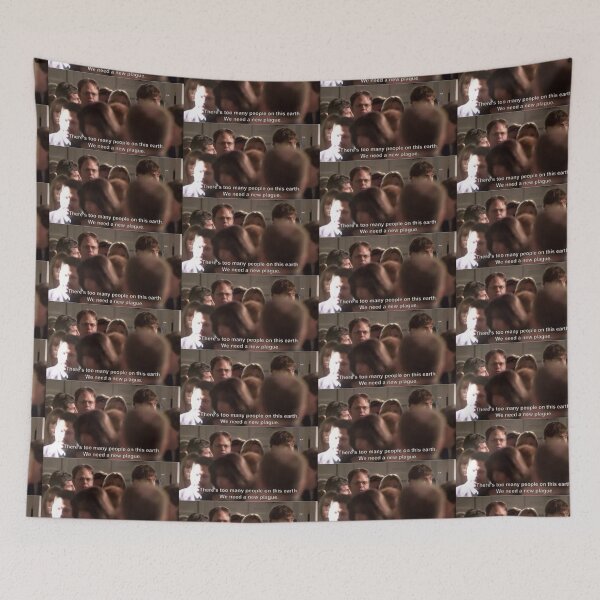 Item preview, Dwight Schrute "There's Too Many People On This Earth" designed and sold by itsmebecca.