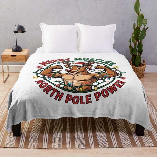 Item preview, Flexing Reindeer Fitness Gym Christmas Design designed and sold by CrazyInkWorks.