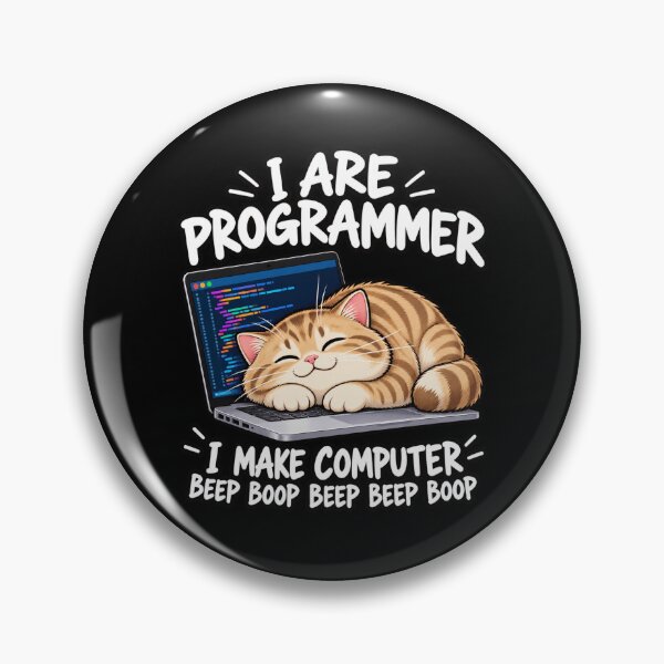 Item preview, Sleepy Cat Programmer Beep Boop designed and sold by ROUX-ART.