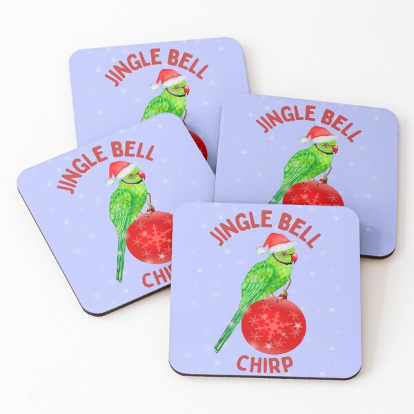 Item preview, Christmas Ringneck Parrot Bird Pun designed and sold by Ivy Lily Art.
