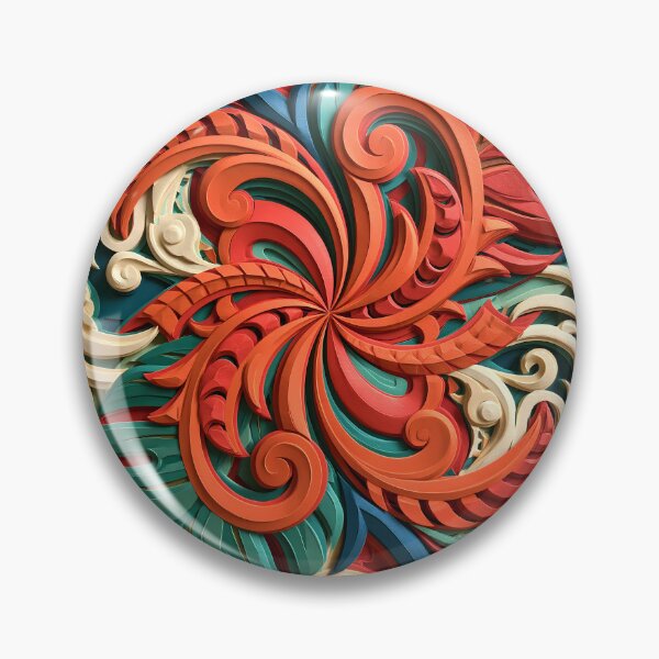 Item preview, Polynesian Tropical Floral 3D Paper Cut Art designed and sold by GrinGalore.