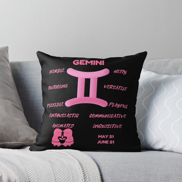 Item preview, Gemini Zodiac Sign Astrology Symbol Horoscope - Soft Pink & Black designed and sold by ZODIARA.
