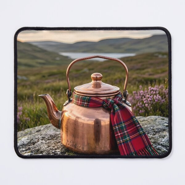 Item preview, Highland Tea Break – Copper Kettle in the Scottish Highlands designed and sold by Sybille-Yates.