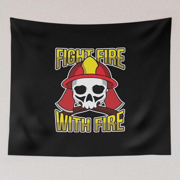 Item preview, Fight Fire Firefighter Skull Thin Red Line Department designed and sold by Bronby.