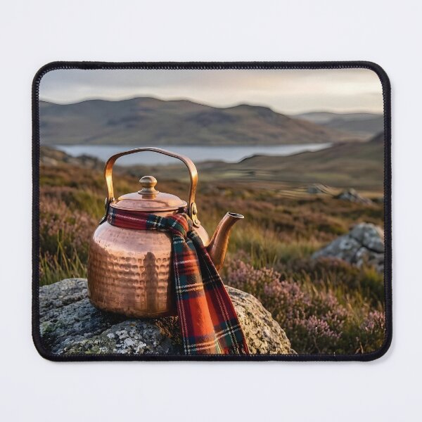 Item preview, Highland Tea Break – Copper Kettle in the Scottish Highlands designed and sold by Sybille-Yates.