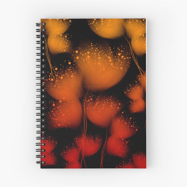 Item preview, Abstract Orange Glowing Particles on Black Background designed and sold by CanvasCharmHub.