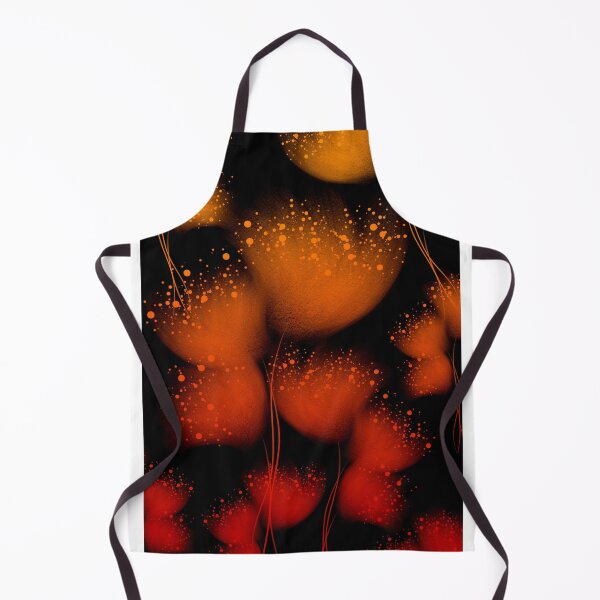 Item preview, Abstract Orange Glowing Particles on Black Background designed and sold by CanvasCharmHub.