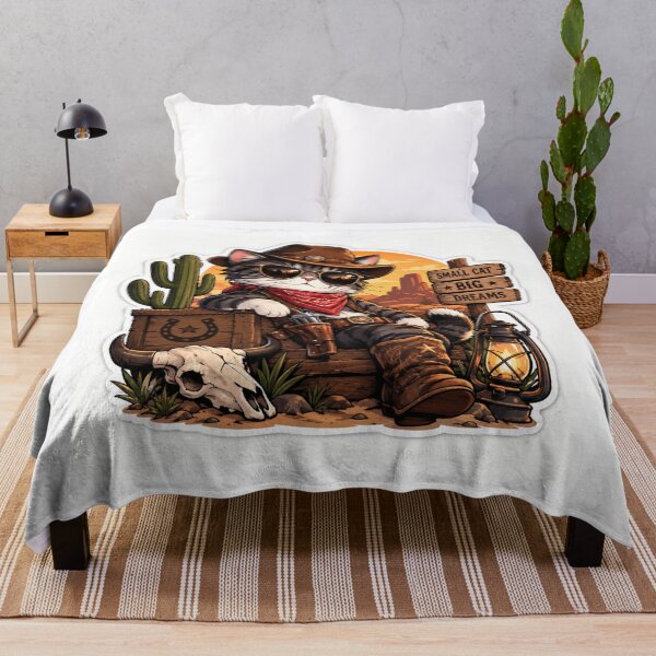 Item preview, Small Cat, Big Western Dreams – Cowboy Cat Adventure designed and sold by Ahsan393.