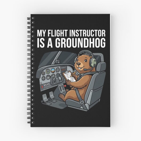 Item preview, My Flight Instructor Is a Groundhog – Funny CFI in the Right Seat with a Clipboard designed and sold by EMaviation_.