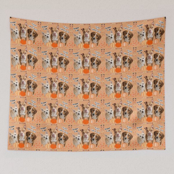 Item preview, Dog Trio Happy Fall Thankful for cuddles and treats Design designed and sold by MMajirsky1.