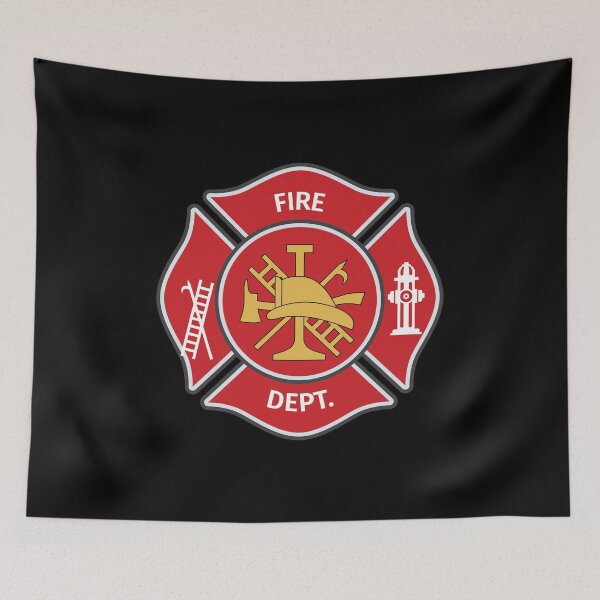 Item preview, Fire Dept Badge Ladder Firefighter Thin Red Line designed and sold by Bronby.