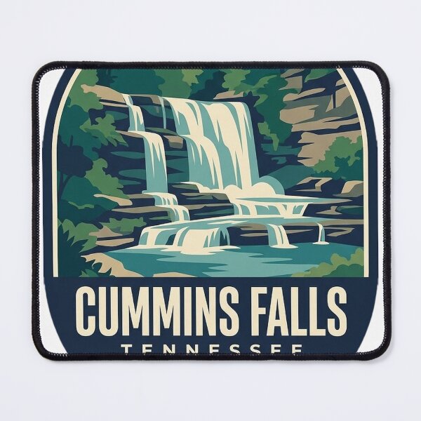 Item preview, Cummins Falls Tennessee Stair Step Falls Oval Badge Sticker designed and sold by DetourDgn.