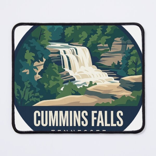 Item preview, Cummins Falls Tennessee Falls Overlook Circle Badge Sticker designed and sold by DetourDgn.