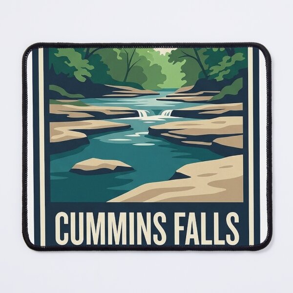 Item preview, Cummins Falls Tennessee Summer Creek Ribbon Badge Sticker designed and sold by DetourDgn.