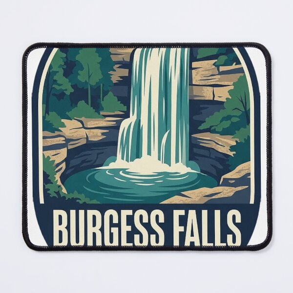 Item preview, Burgess Falls Tennessee Big Falls Oval Badge Sticker designed and sold by DetourDgn.