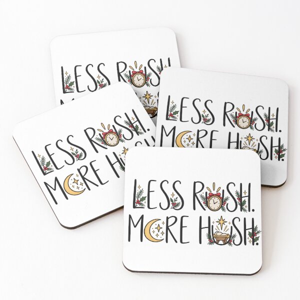 Item preview, Less Rush More Hush – Peaceful Christian Christmas & Advent designed and sold by GoodBloomStudio.