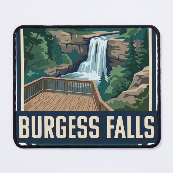 Item preview, Burgess Falls Tennessee Falls Overlook Shield Badge Sticker designed and sold by DetourDgn.