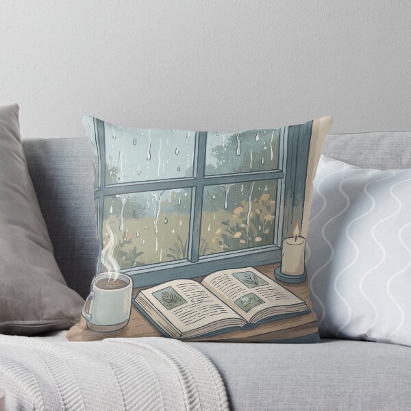 Item preview, Cozy Rainy Day Coffee and Book Illustration designed and sold by AIG - Andrei Ilie Graphics.