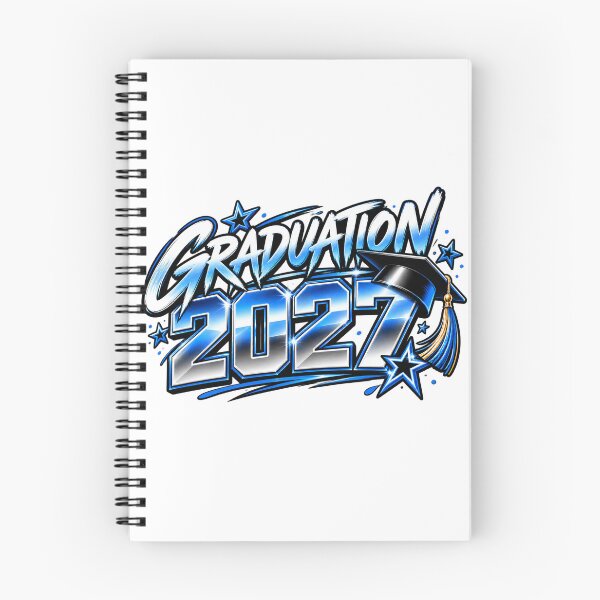 Item preview, Graduation 2027 – Class of 2027 Cool Blue Silver Graffiti Style Senior Graduate Design designed and sold by TessAdventures.