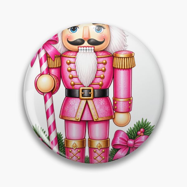 Item preview, Pink Ribbon Nutcracker Candy Cane Christmas designed and sold by Affiliora.