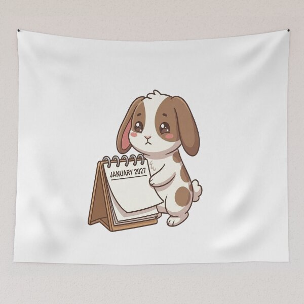 Item preview, Cute Bunny January 2027 Calendar designed and sold by Ella_Sketch.