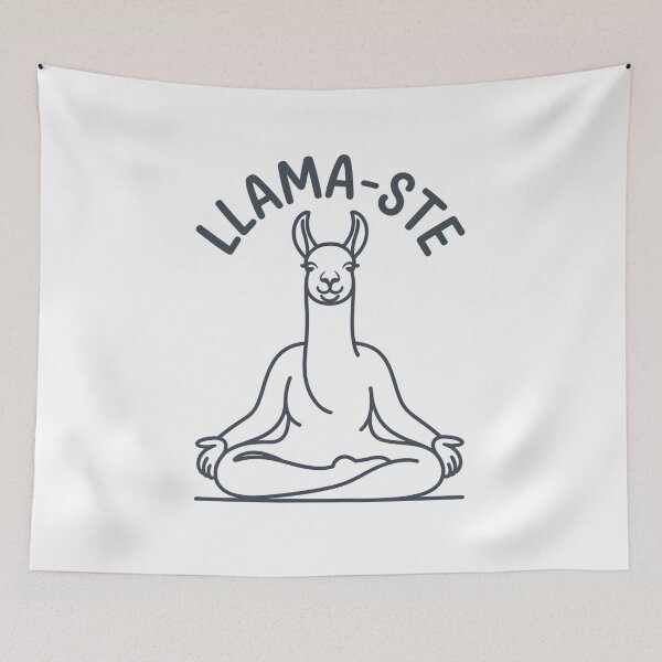 Item preview, Llama Ste Funny Zen Llama Slate Grey Illustration designed and sold by 108stillness.