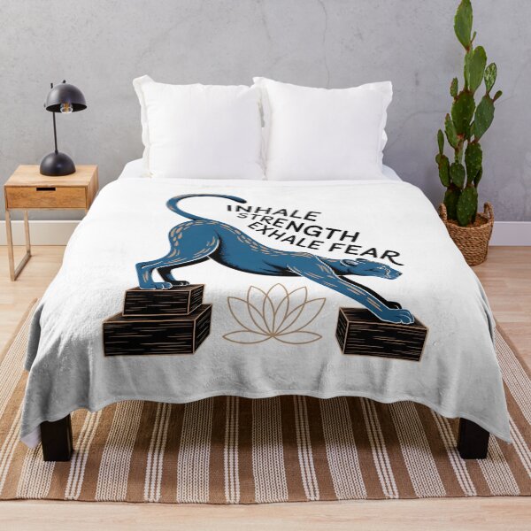 Item preview, Blue Panther Stretch Yoga Blocks Illustration designed and sold by 108stillness.