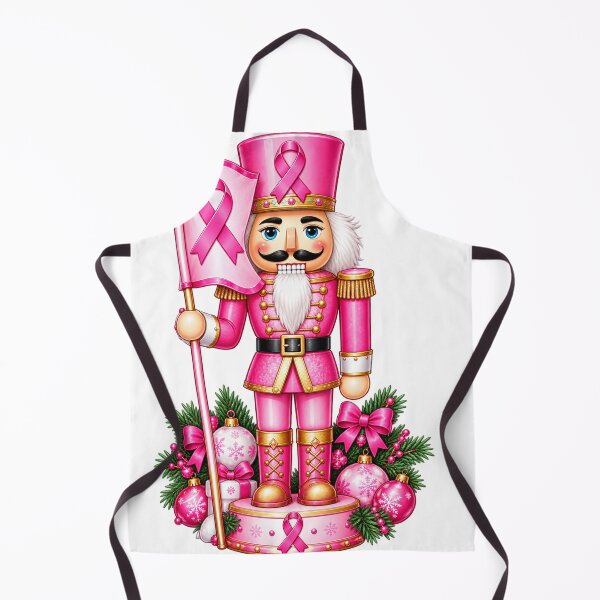Item preview, Pink Ribbon Flag Nutcracker Christmas Display designed and sold by Affiliora.
