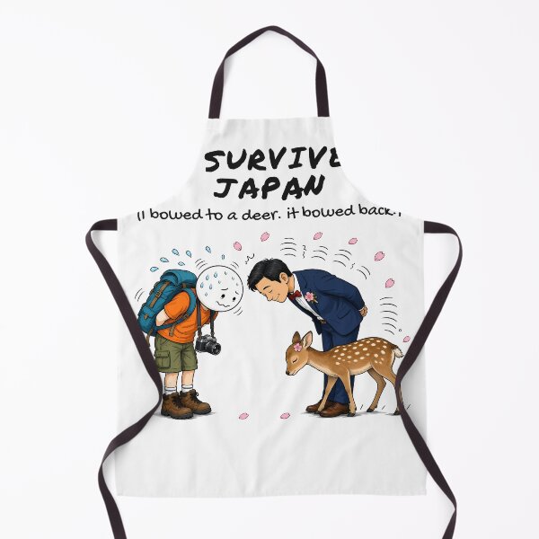 Item preview, I Survived Japan I Bowed To A Deer Funny Bowing Tourist Word Art designed and sold by Sunset Press Studio.