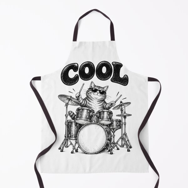 Item preview, Cat Playing Drums Sunglasses Cool Drummer Cat designed and sold by GiggleDropCo.
