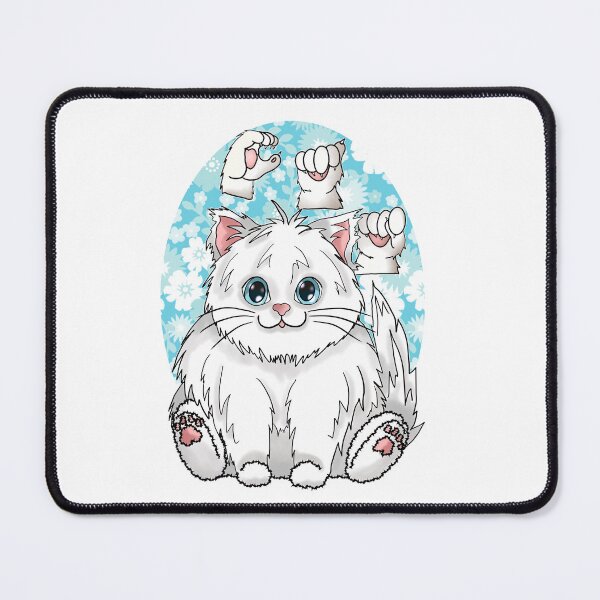 Item preview, ASL fluffy white cat designed and sold by BeingNow.