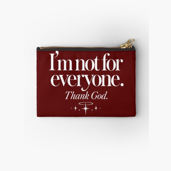 Item preview, I'm Not For Everyone, Thank God (White Text/red) designed and sold by Velai.