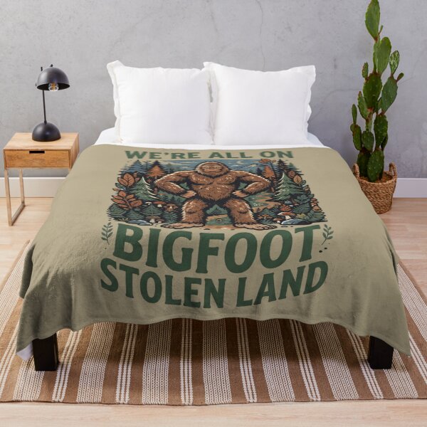Item preview, We're All On Bigfoot Stolen Land Funny Sasquatch Vintage designed and sold by FrozenFits.