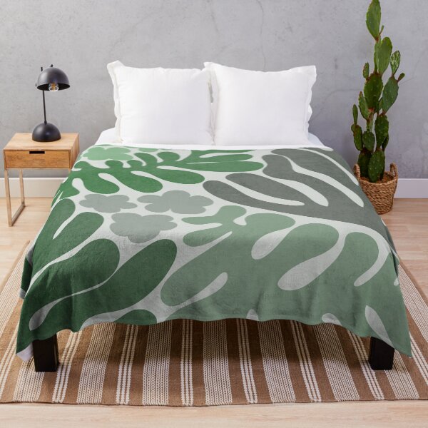 Item preview, Minimalist Green Abstract Leaf Pattern designed and sold by OriginalBeerCat.