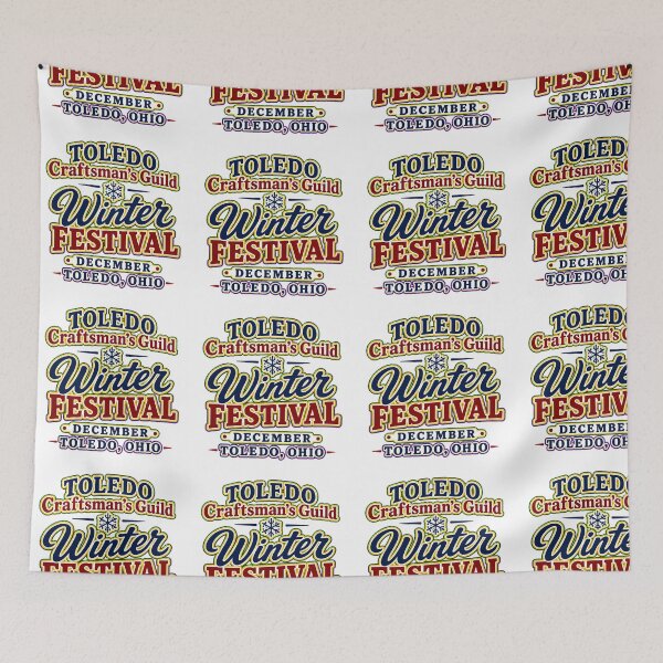 Item preview, Toledo Ohio Winter Festival December Snowflake Vintage Lettering designed and sold by IRON WINGS /USAF.