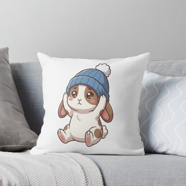 Item preview, Cute Bunny Wearing Winter Beanie    designed and sold by Ella_Sketch.