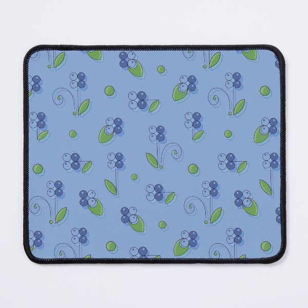 Item preview, Berry floral - Light blue seamless pattern designed and sold by Charo Debarnot.