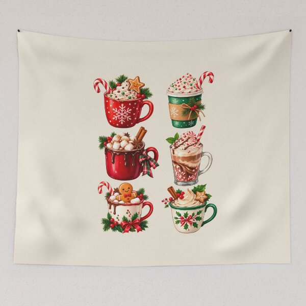 Item preview, Christmas Hot Cocoa Stickers Watercolor Festive Drinks Collection designed and sold by Aesthetic-Avenue.