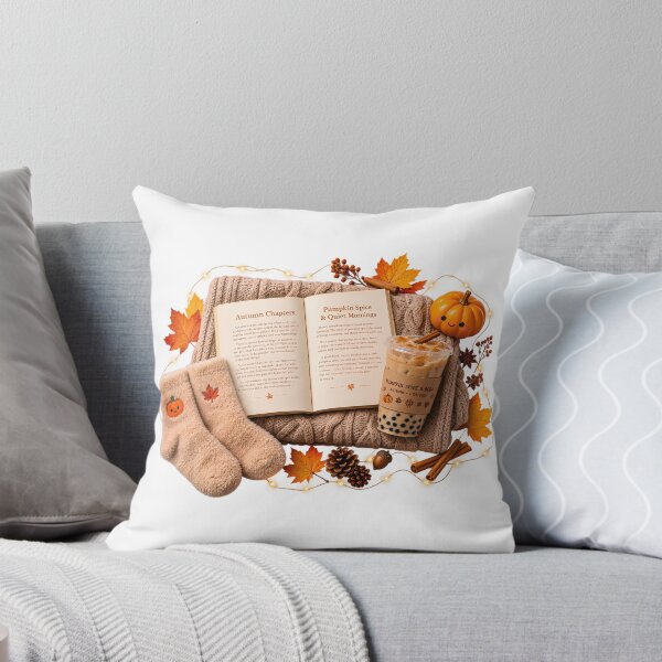 Item preview, Cozy Autumn Reading Pumpkin Spice Boba Book designed and sold by Cyber Gold Studio.